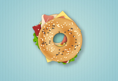 Yum! Wie erstelle ich eine leckeren Bagel Sandwich Symbol in Adobe Illustrator