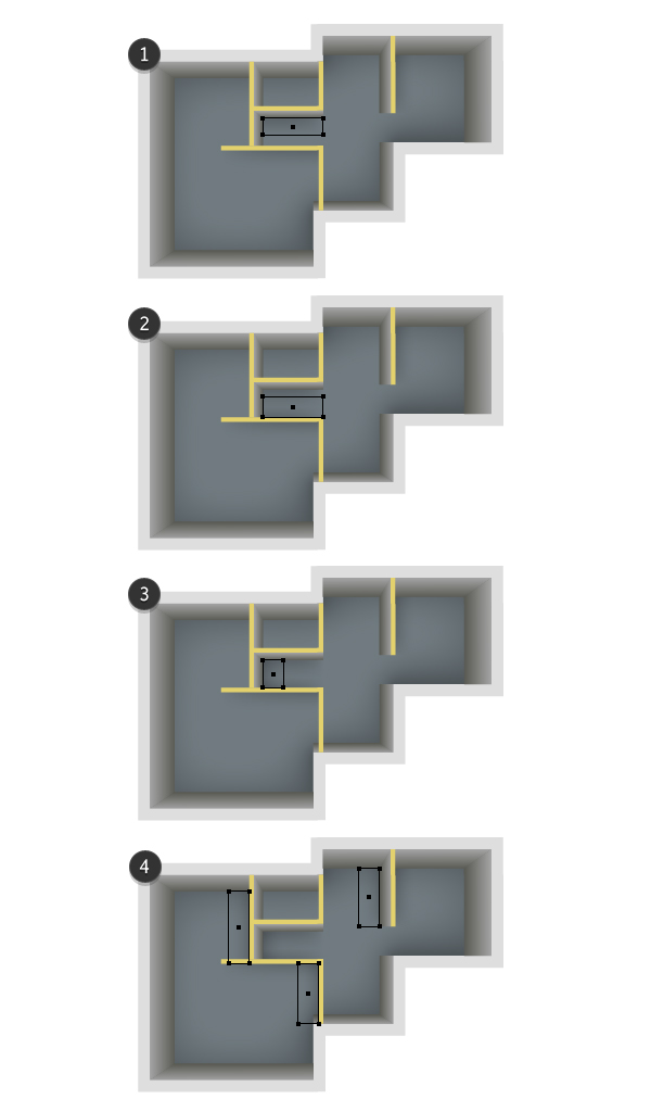 add shadows to walls