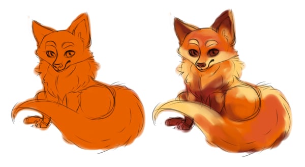 Further coloring with big color areas