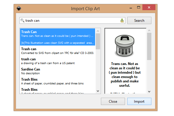 open clip art import