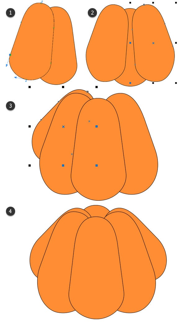 Copy and Paste Objects to Create  Pumpkin