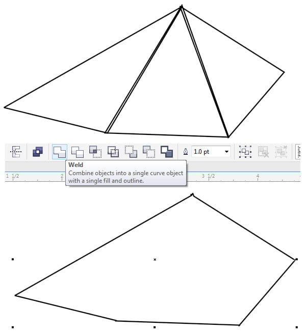 Weld the triangles together