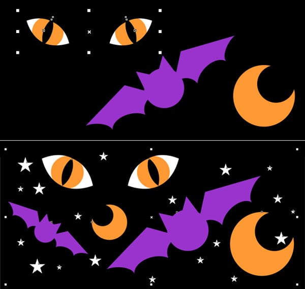 Add five-pointed stars to the design