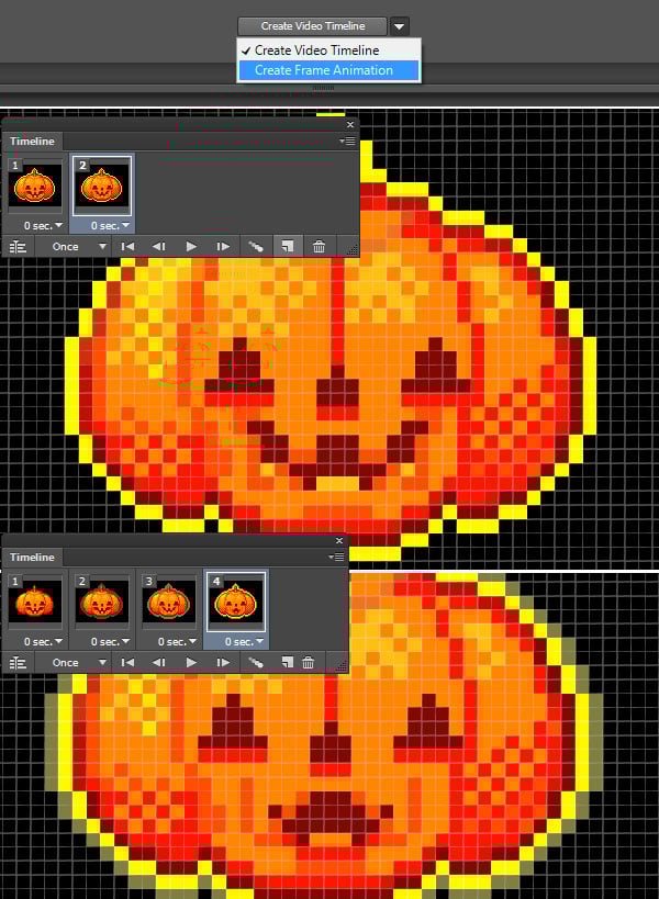 Using the timeline panel