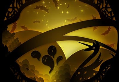 Create an Illuminated Digital Paper Cut-Out Scene in Adobe Illustrator