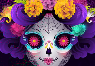 How to Make a Neon Calavera Girl Vector Portrait in Adobe Illustrator