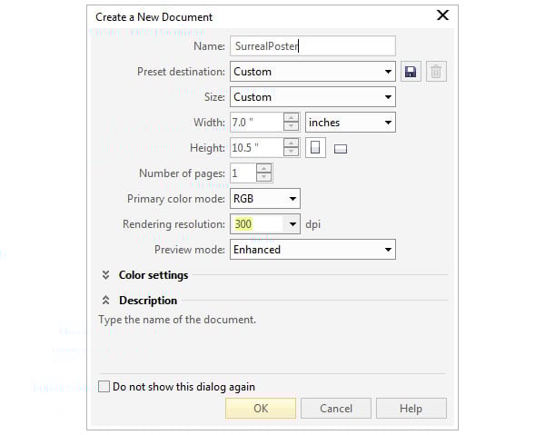 Create a new document