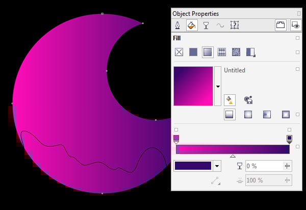 Add a fountain fill to the moon