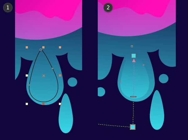 Draw highlights on your drip sections