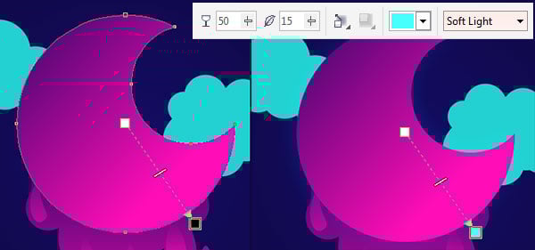 Change a drop shadow into an outer glow