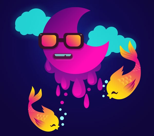 Paste another fish for the other side of the poster