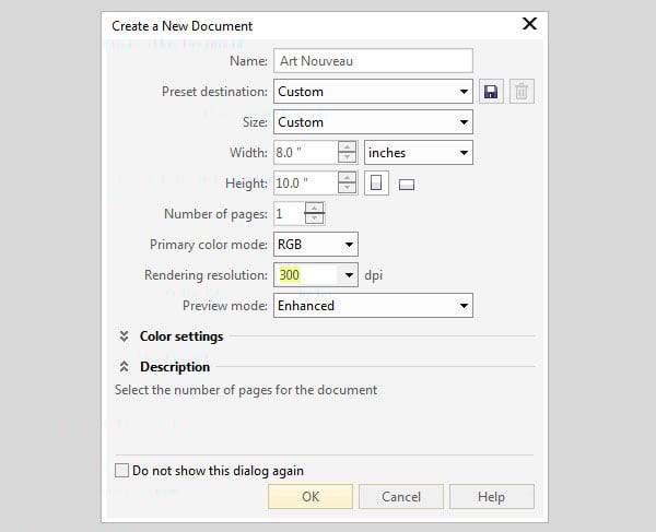 create a new document