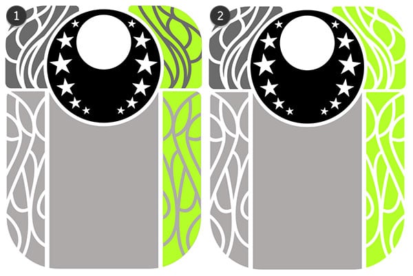 Copy and align the right corner shapes