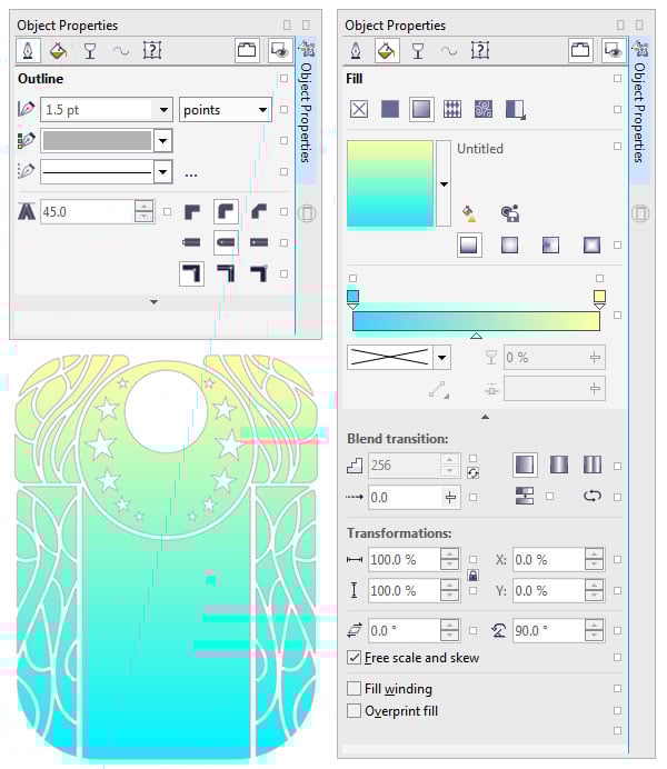 Add colors to the background shapes