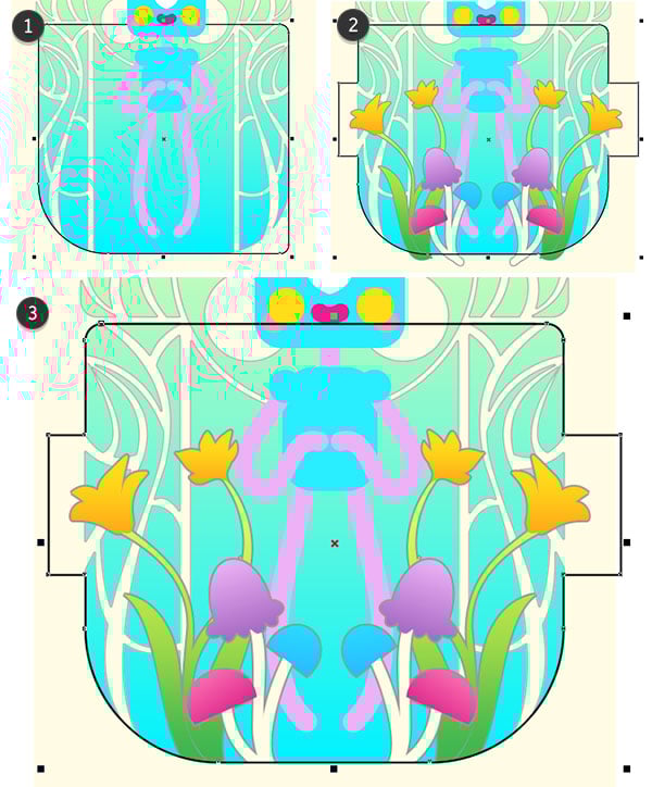 power clip the flowers into a frame