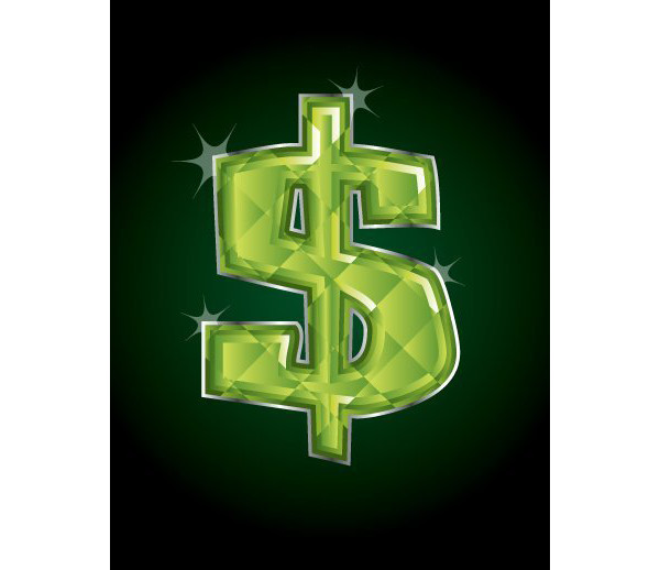 User Teodora tried their hand at this jeweled dollar sign vector with this fantastic result thanks to a tutorial by Ryan Putnam