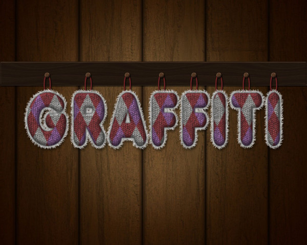 User lestath87 shared their personalized result from a knitted text effect tutorial by Rose