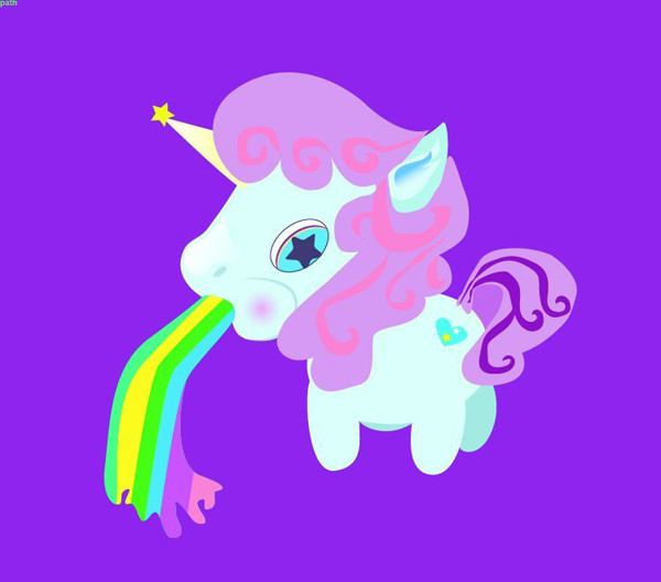Skye Avalon shared their take on a silly unicorn illustration from a tutorial by Mary Winkler