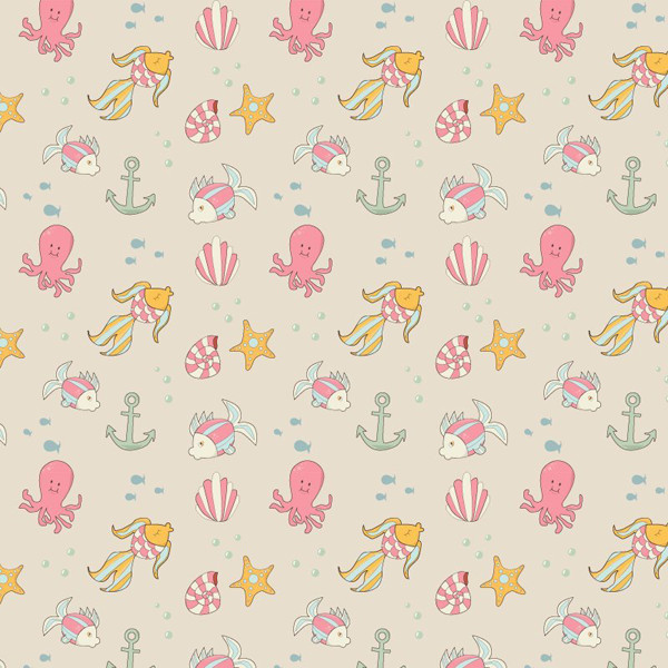 Tessa shared her fantastic rendition of an underwater seamless pattern on a tutorial by Yulia Sokolova 