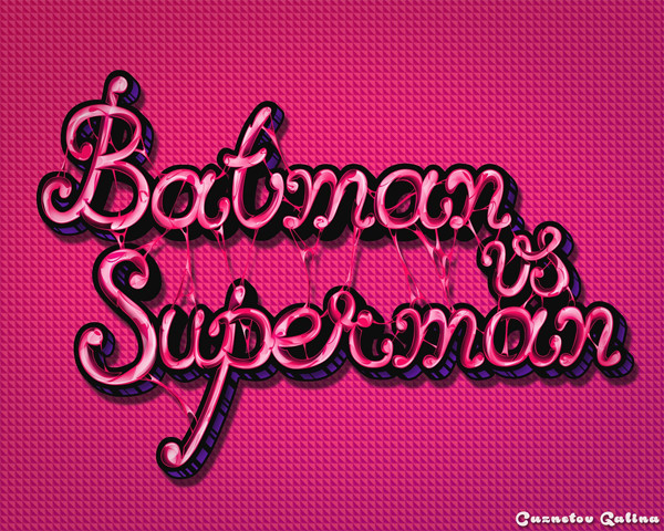 Galina Cuznetova payed homage to two superb superheroes on a glossy text effect tutorial by Samuel Mensah