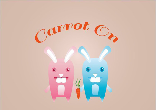 User stephany shared her adorable result from a fun bunny vector tutorial by Ryan Putnam