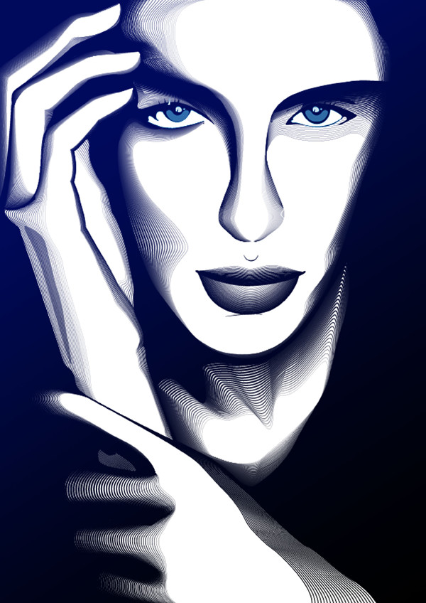 Noor Knoor shared their own beautiful result from a halftone portrait tutorial by Cristiano Siqueira