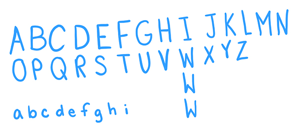 Sketch out your letters