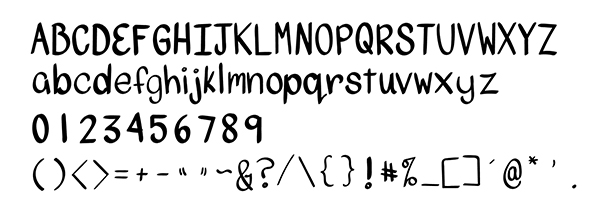 Our final character set