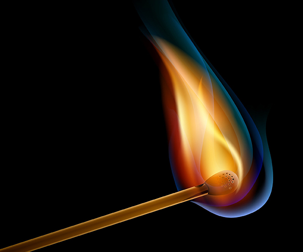 User tdme commented with their version of a burning match vector thanks to a tutorial by Iaroslav Lazunov