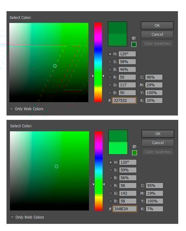 Creating the Colors for his Eyes