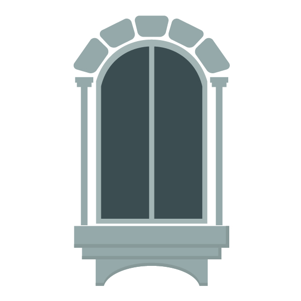 placing the arch block of the windowsill