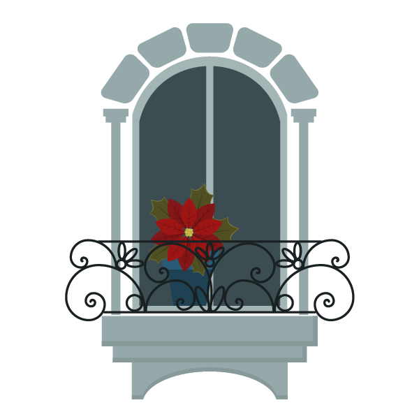 placing the security iron bar on the window