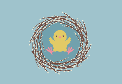 Quick Tip: How to Create an Illustration of Pussy Willow With a Chick in Adobe Illustrator