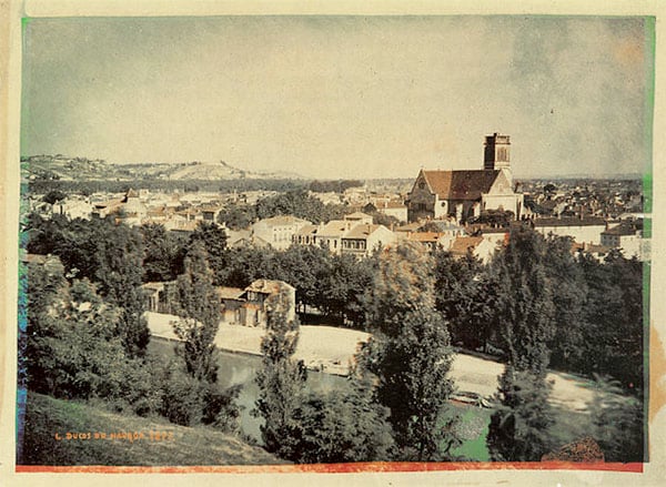 One of the first color photographs by Louis Ducos du Hauron 1877