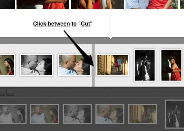 SmartAlbums Timeline - Inserting a Cut