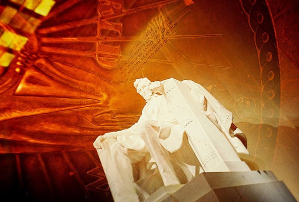 Double Exposure of Lincoln Memorial in DC - Photo Cameron Russell