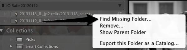 Finding Missing Folders in Lightroom