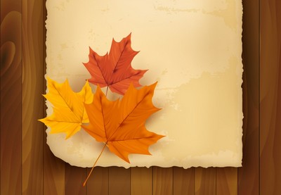 How to Draw Autumn Leaves on Old Paper and a Wooden Background in Adobe Illustrator