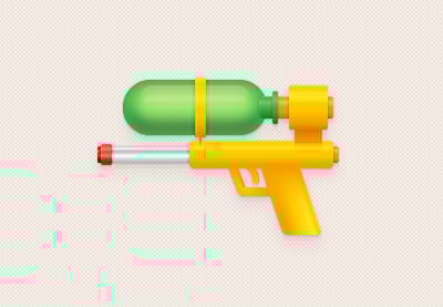 Cómo crear una ilustración de una pistola de agua en Adobe Illustrator