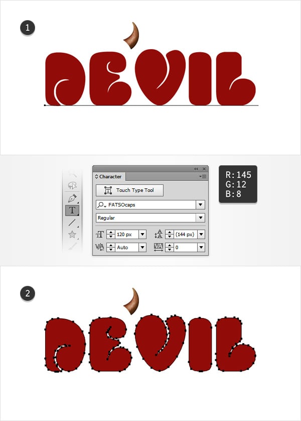 create text place horn