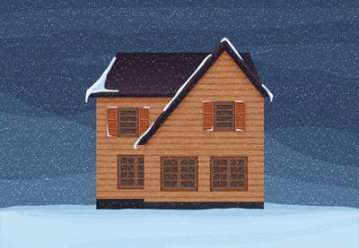 Cómo crear una ilustración de una casa invernal en Adobe Illustrator