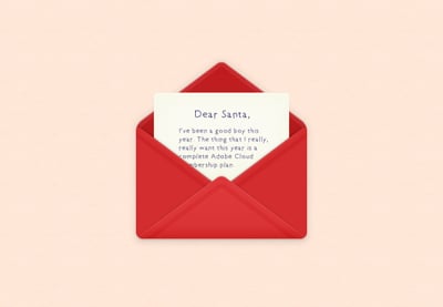 Wie erstelle ich einen Brief an Santa Design in Adobe Illustrator. 