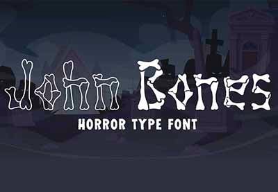 20 Creepy Bone Fonts (Skeleton Font With Bones)
