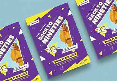 37 Best 90s Party Flyer Templates (90s Theme Flyers)