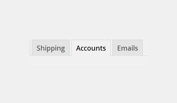 Accounts Settings in WooCommerce