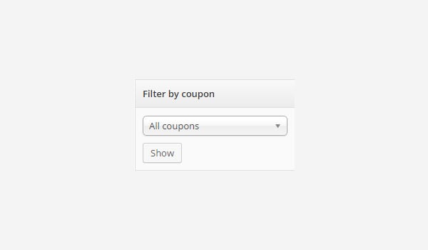 Filter by coupon