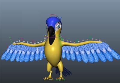 Modelling & Rigging a Cartoon Parrot in Maya: Part 12