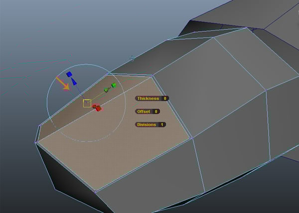 Extrude the nail faces