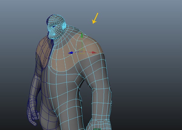 Select the indicated chest area