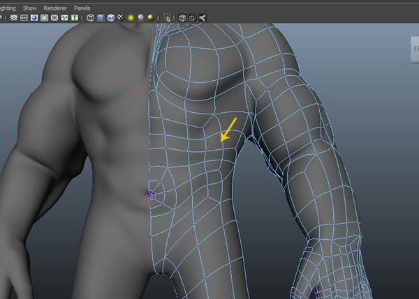 Adjustment of vertices